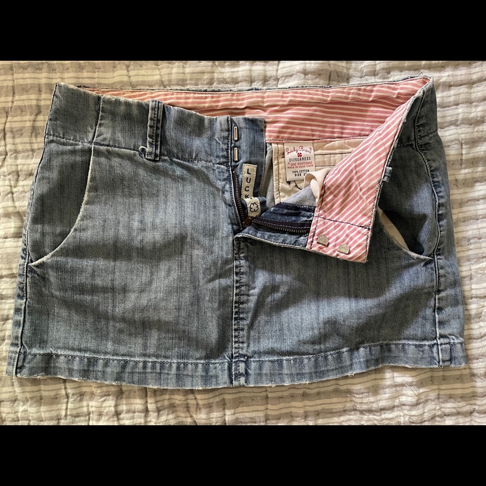 Bundle two denim mini skirts